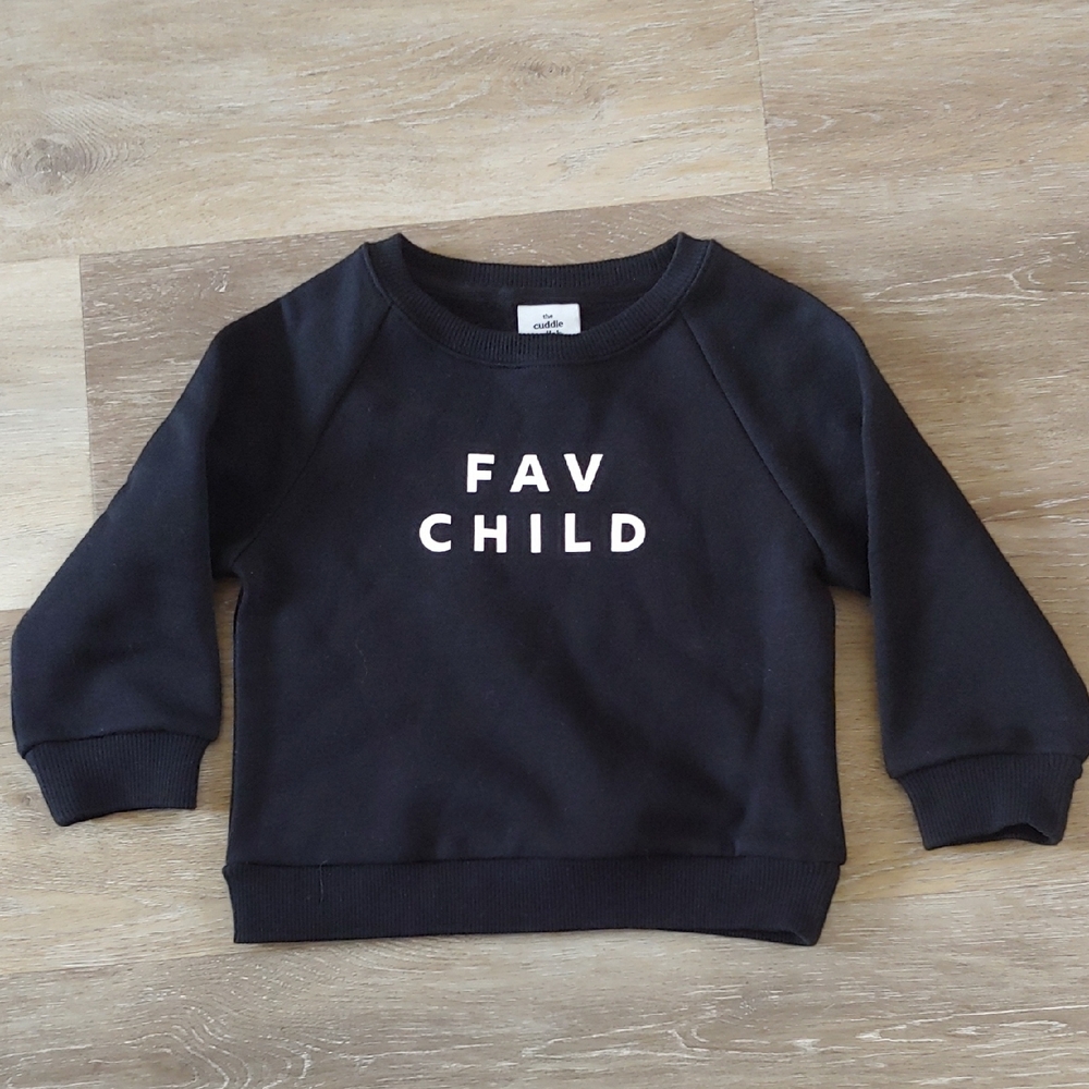 NWOT The Cuddle Collab Infant Sweatshirt Black Size 18M